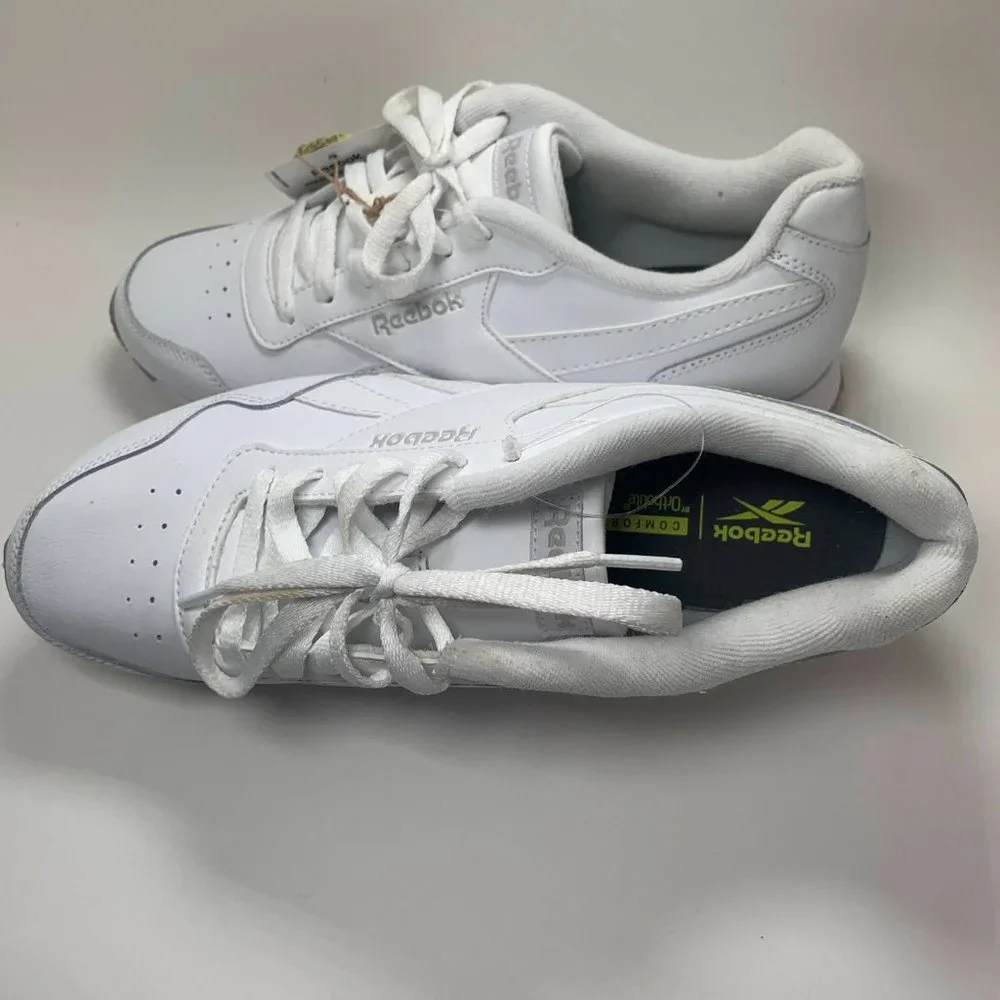 Reebok Royal Glide White Trainers with Comfort Footbed - Size US 9.5 - Picture 15 of 16